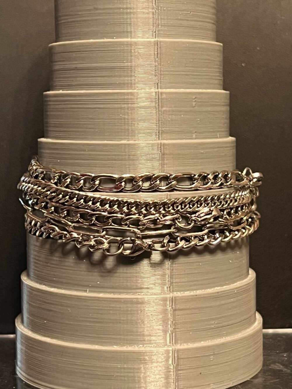 Set of 5 Stainless Steel Chain Bracelets (424)